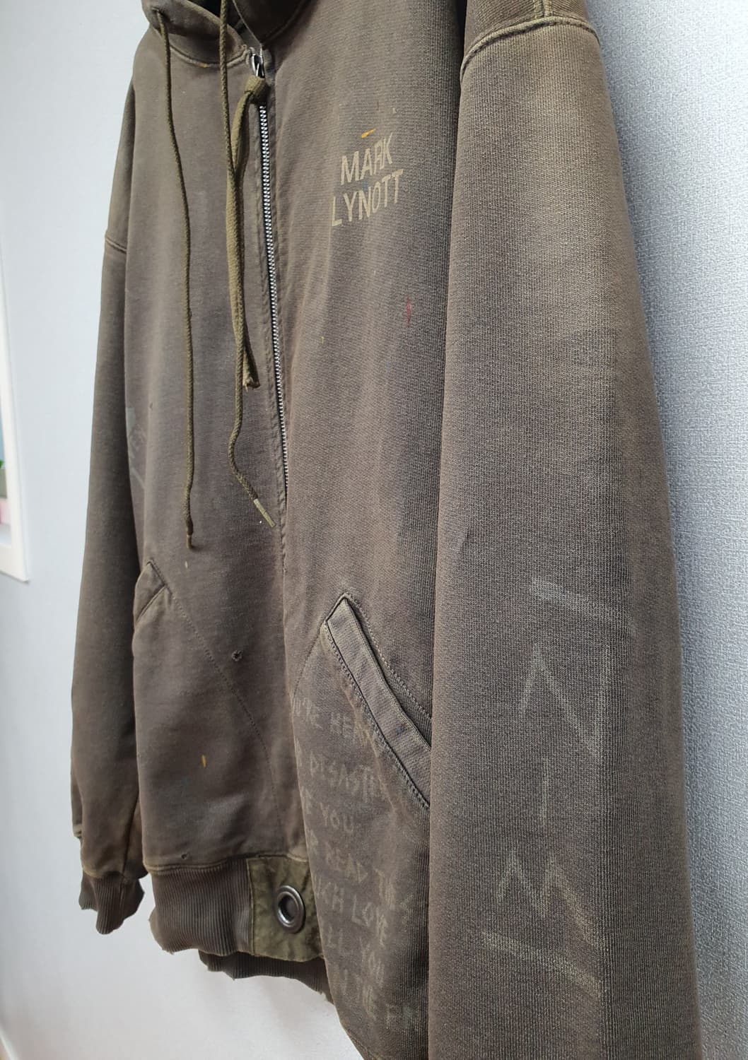 나이젤카본 후드집업 빈티지 커스텀 5[블릿치드 레터링/밀리터리 테이스트] 상품이미지4