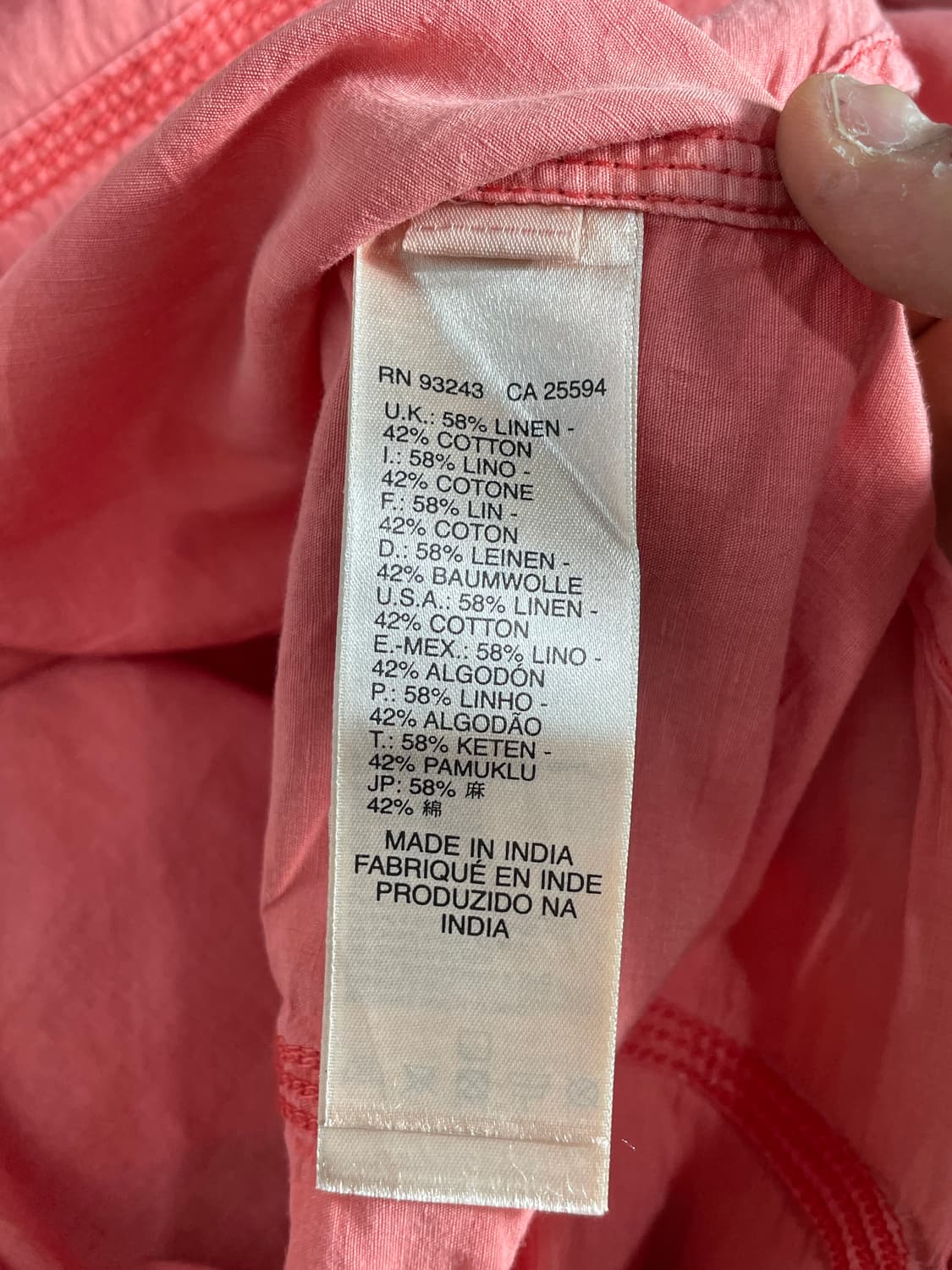 Diesel Industry 디젤 코랄 반팔 핑크 셔츠 상품이미지3