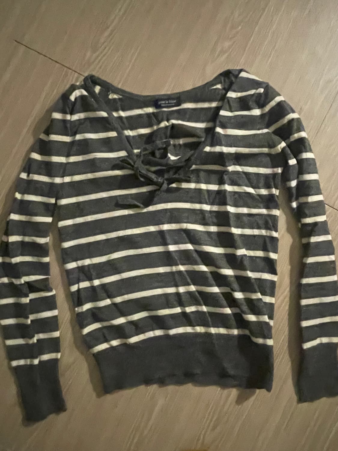 갸루 스트라이프 긴팔 가디건 상품이미지1