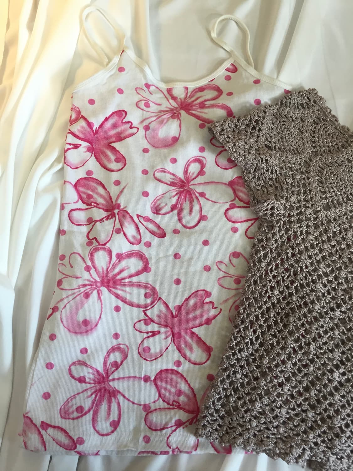 뜨개 펀칭 니트&꽃 나시 set 상품이미지4