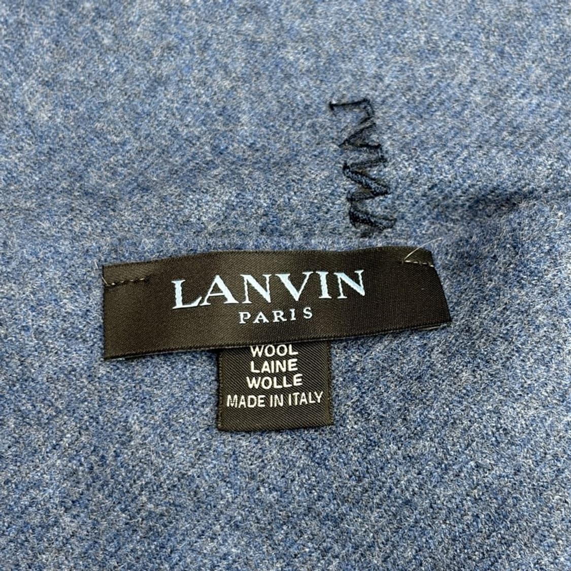 LANVIN 블루 100% 울 머플러 상품이미지4