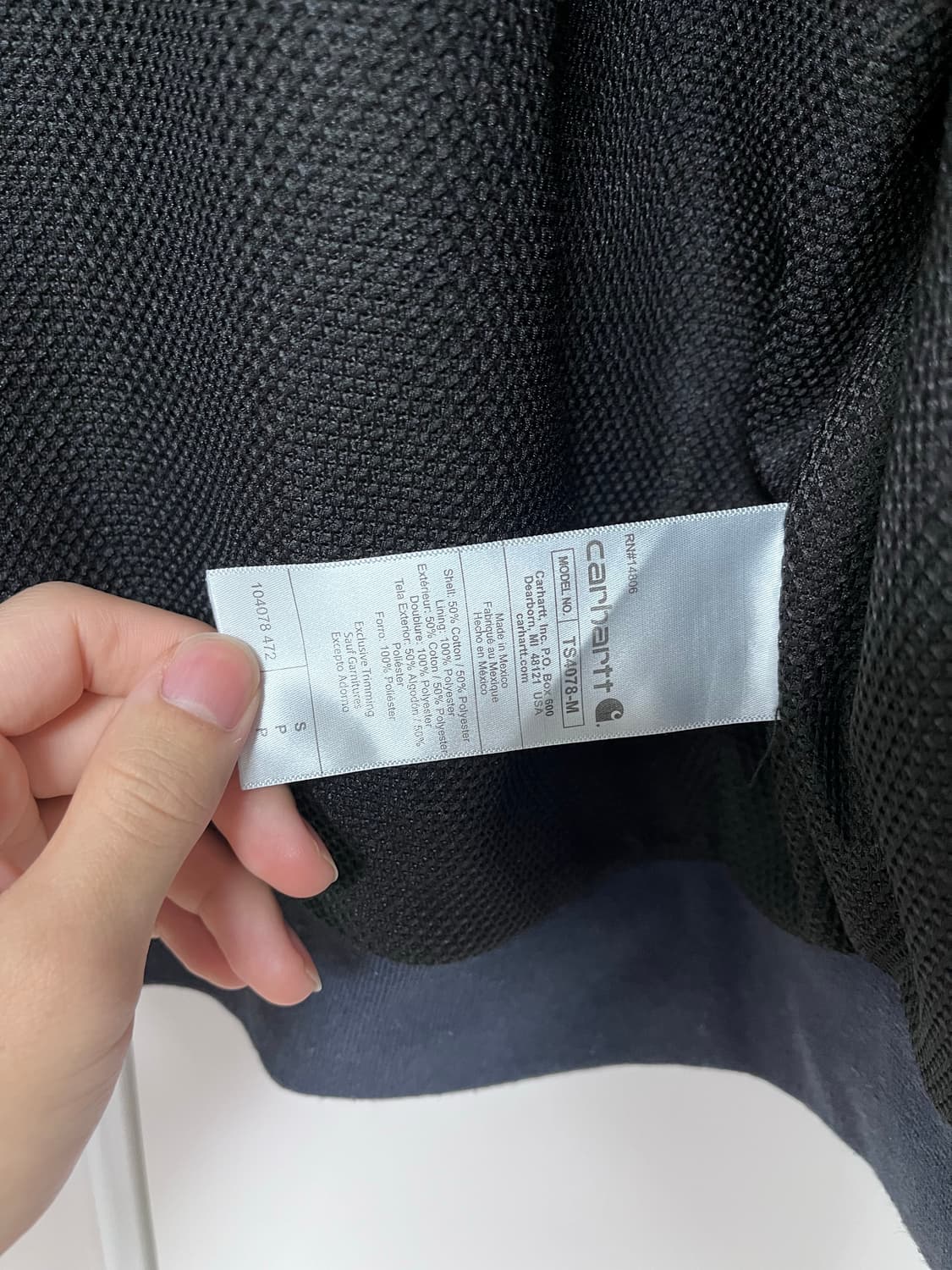 칼하트 써멀 후드 집업 네이비 상품이미지4