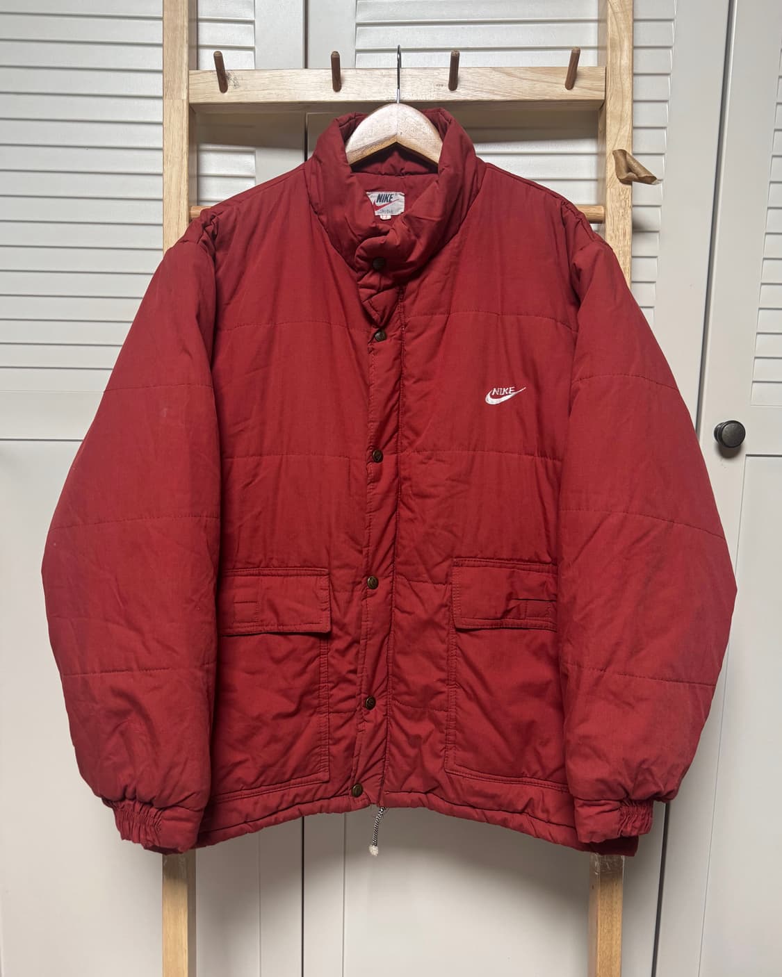 XL 나이키 화승 80s 올드스쿨 버건디 점퍼 자켓 상품이미지1