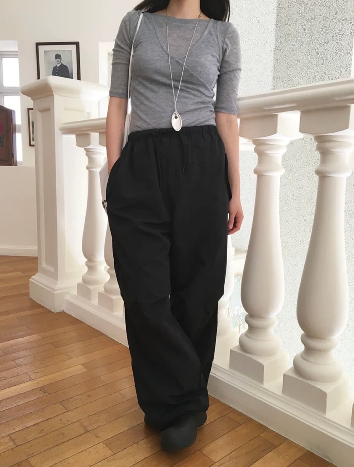 미닝아웃 meaningout 웨더 파라슈트 팬츠 상품이미지2