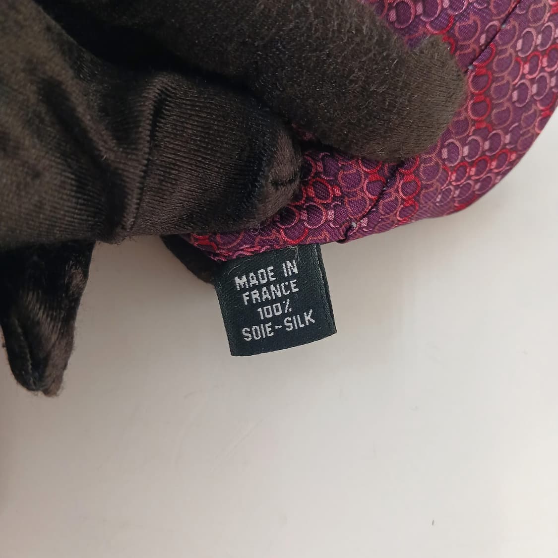 란셀 실크 퍼플 패턴 넥타이 9.6cm A등급 A19824 상품이미지5