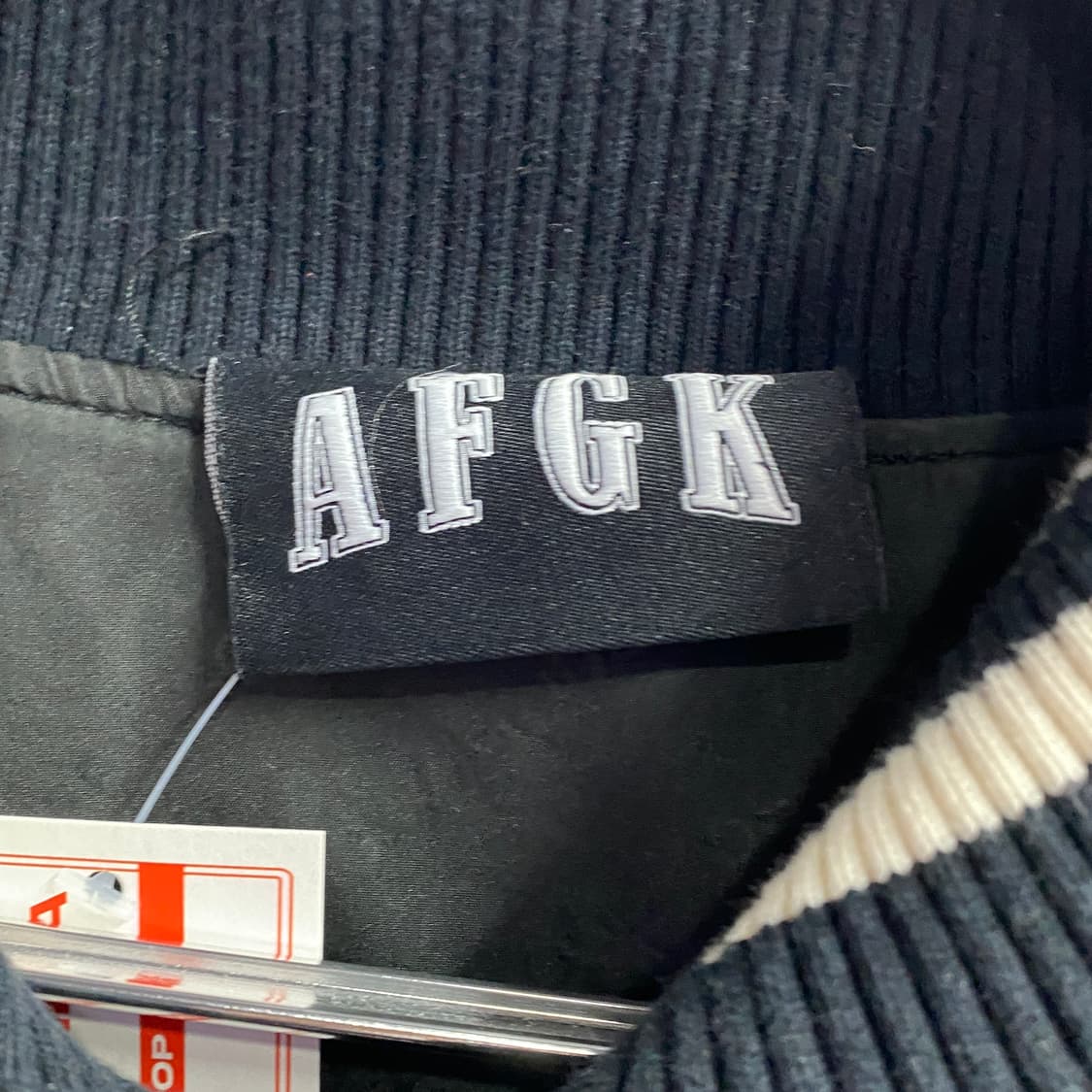 Afgh 드래곤볼 빅로고 레더&모직 배색 바시티 자켓 B2883 상품이미지4