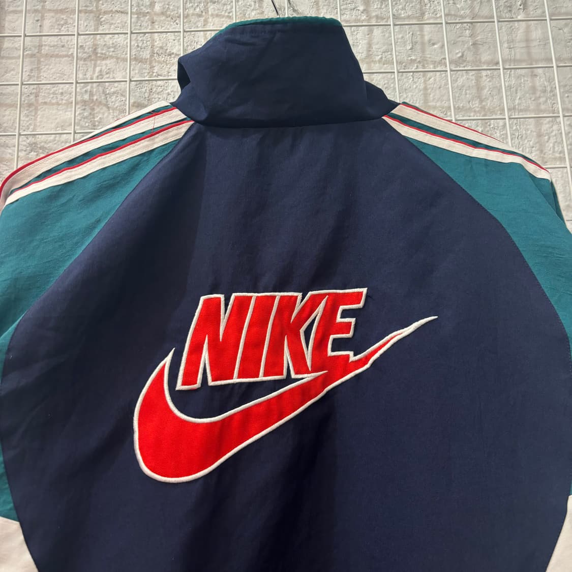90s 나이키 올드스쿨 배색 빅 로고 바람막이 2XL 상품이미지6