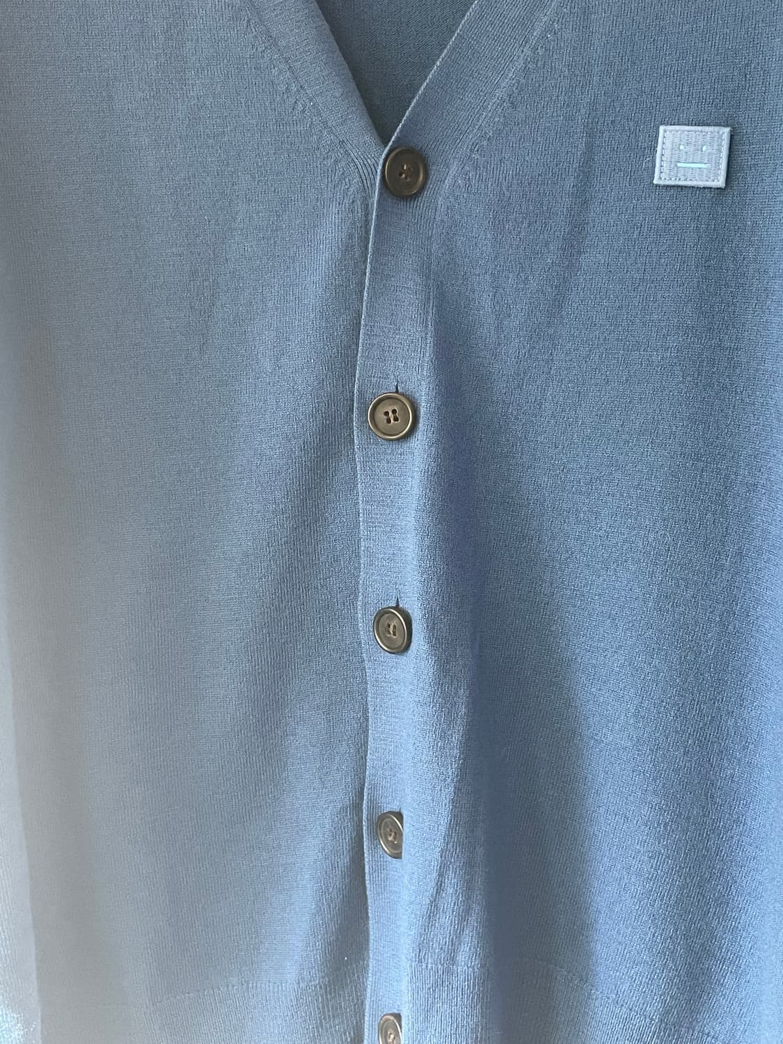 아크네 스튜디오 메리노울 페이스로고 니트 블루 새상품 상품이미지4