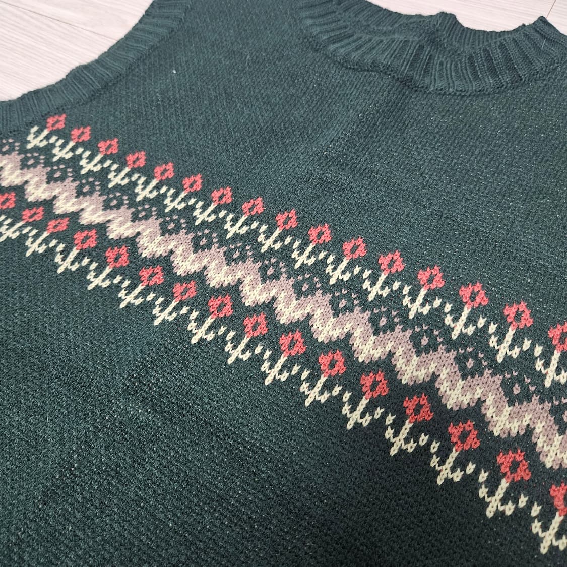 꽃무늬 니트조끼 상품이미지1