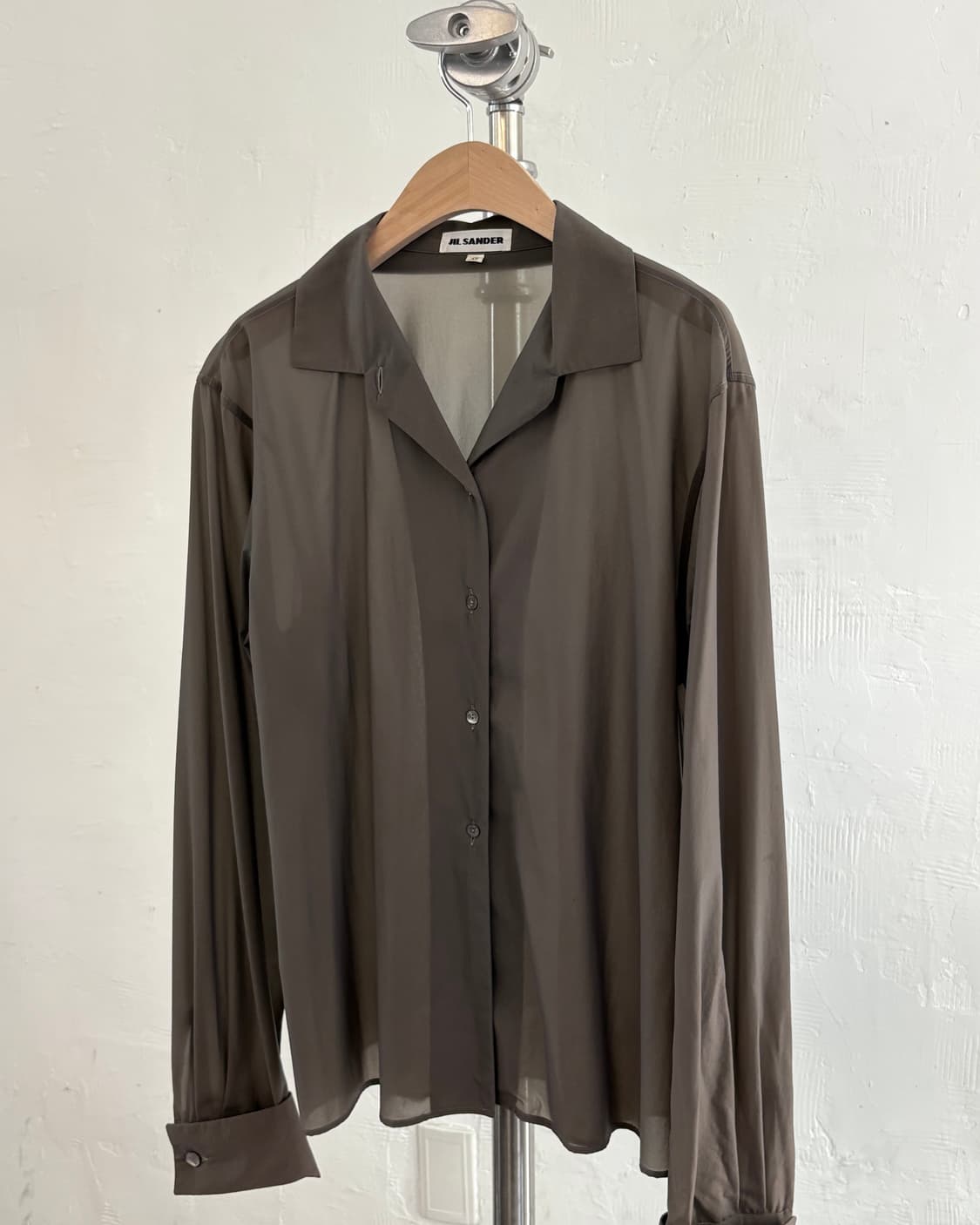 Jil Sander 질샌더 카키 실크 셔츠 상품이미지2