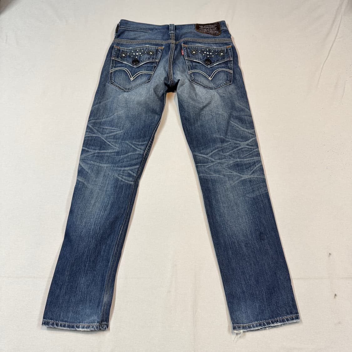 32inch) 리바이스 502 잼스톤 스터드 슬림핏 데님 청바지 상품이미지1