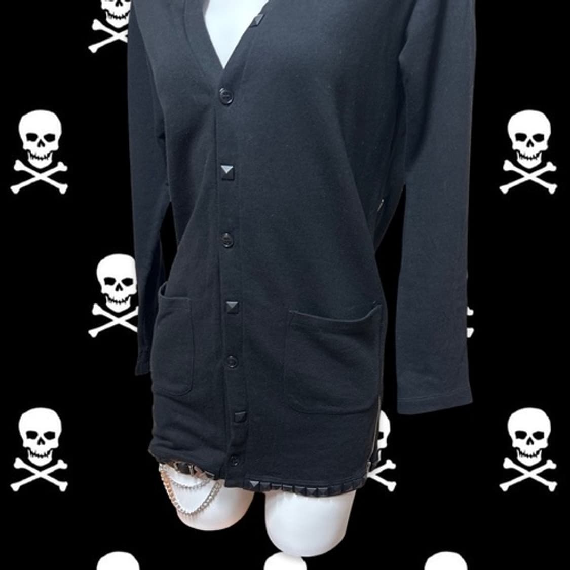 PPFM stud cardigan punk zipper skull 상품이미지8