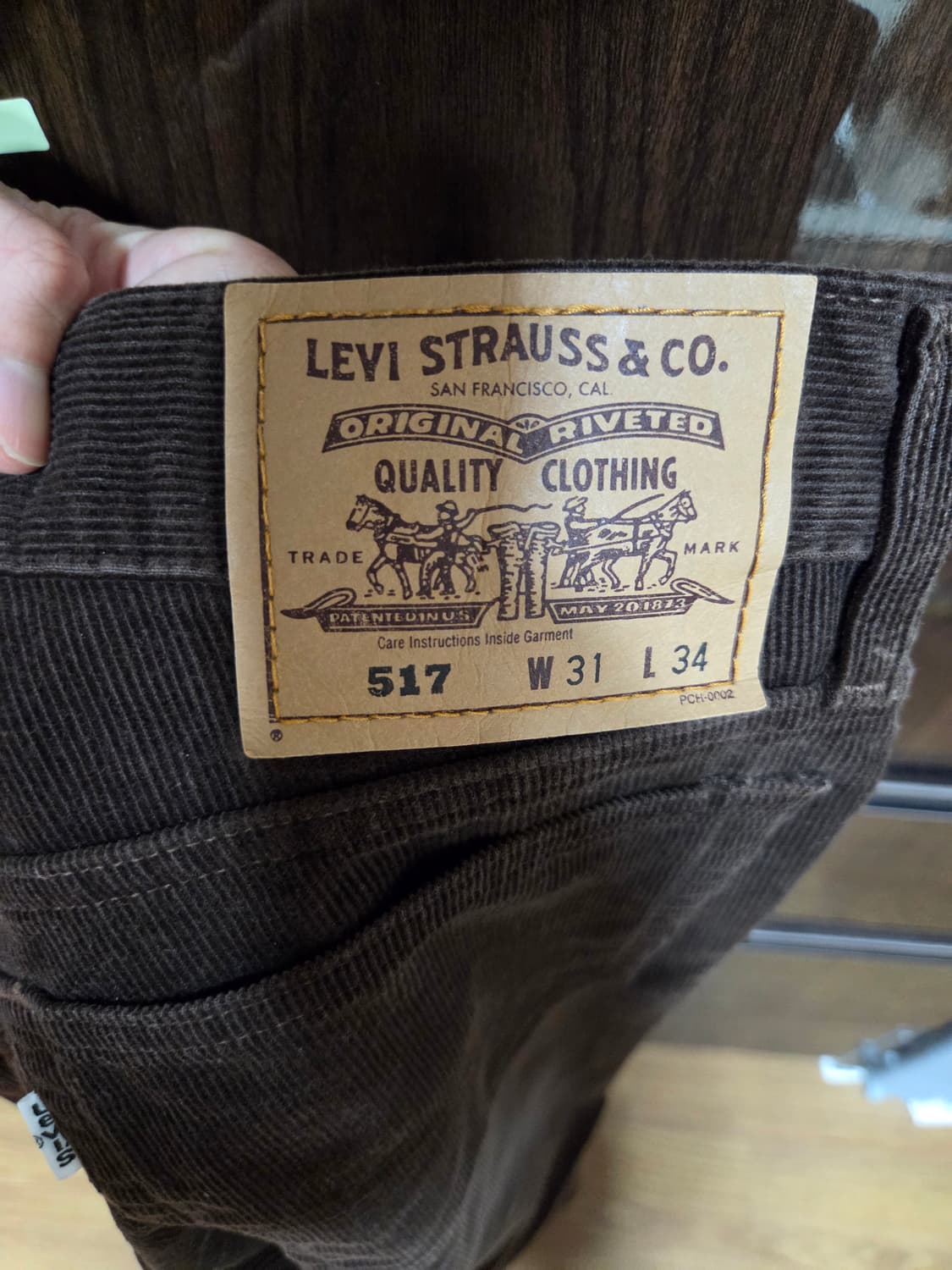 리바이스 517 코듀로이 다크 브라운 31 상품이미지3