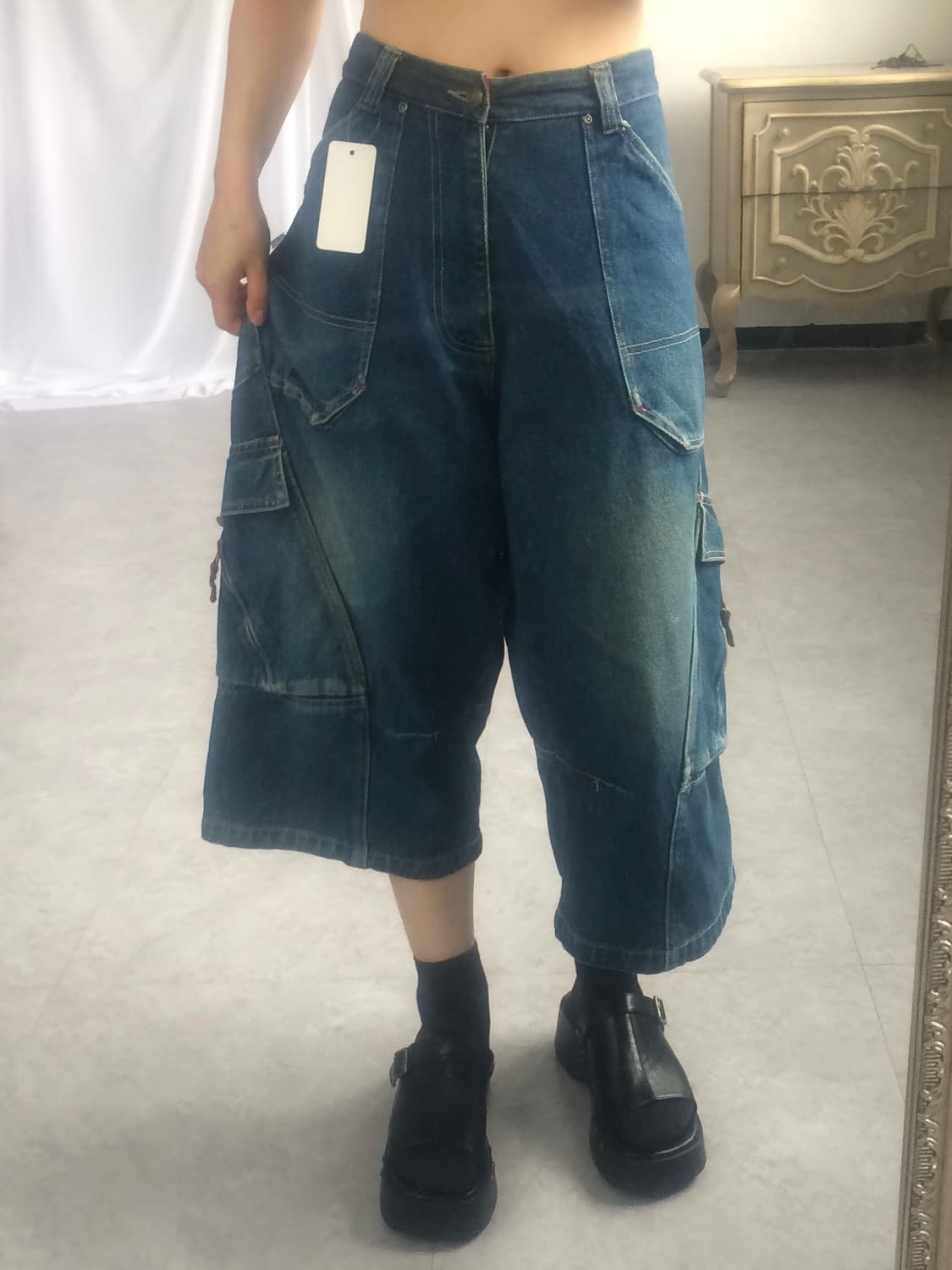 Denim cago half pants 상품이미지8