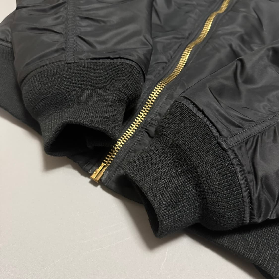 알파인더스트리 블랙컬러 72890 나일론 MA-1 플라이트 자켓 상품이미지7