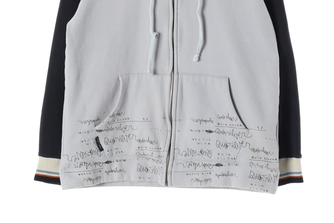 퀵실버 빈티지 나그랑 배색 후드 집업 L 상품이미지5