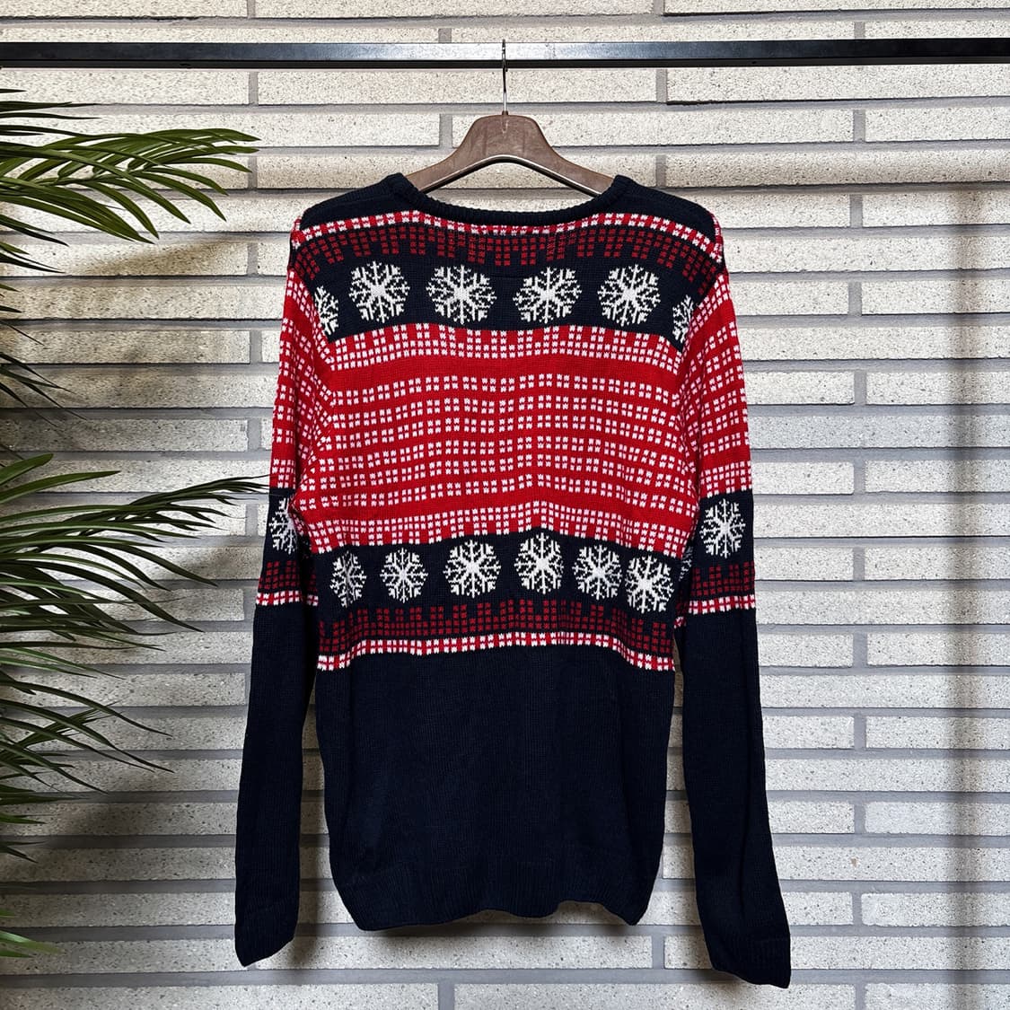 USA VINTAGE 레인디어 홀리데이 패턴 니트 스노우플레이크 디테일 상품이미지3