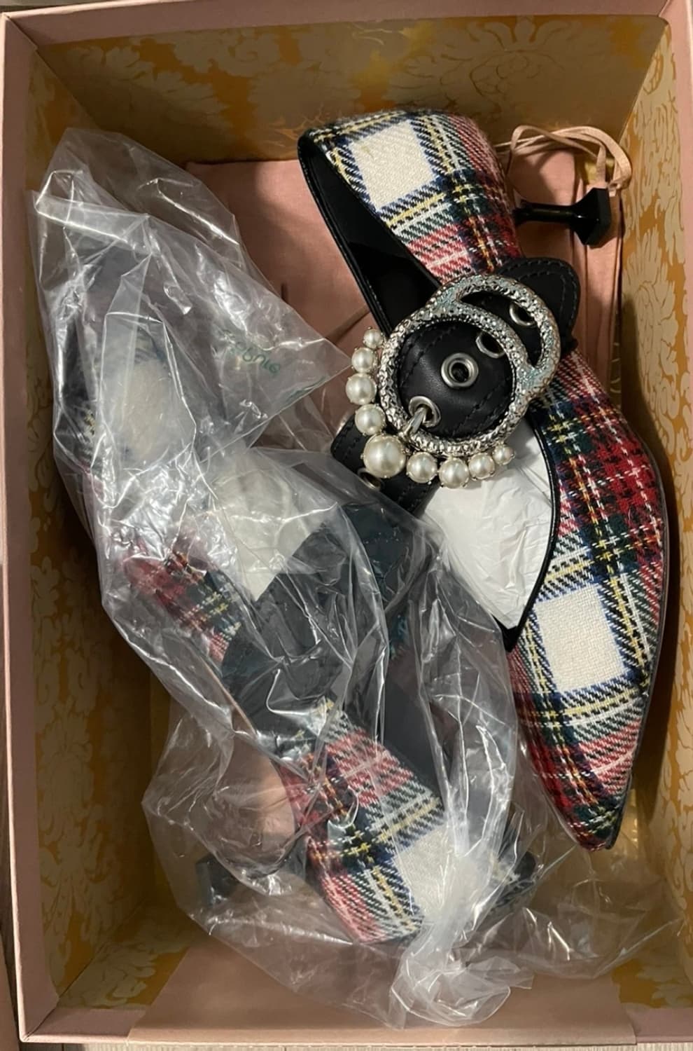 Miumiu 펌프스 체크 39 새제품 상품이미지1