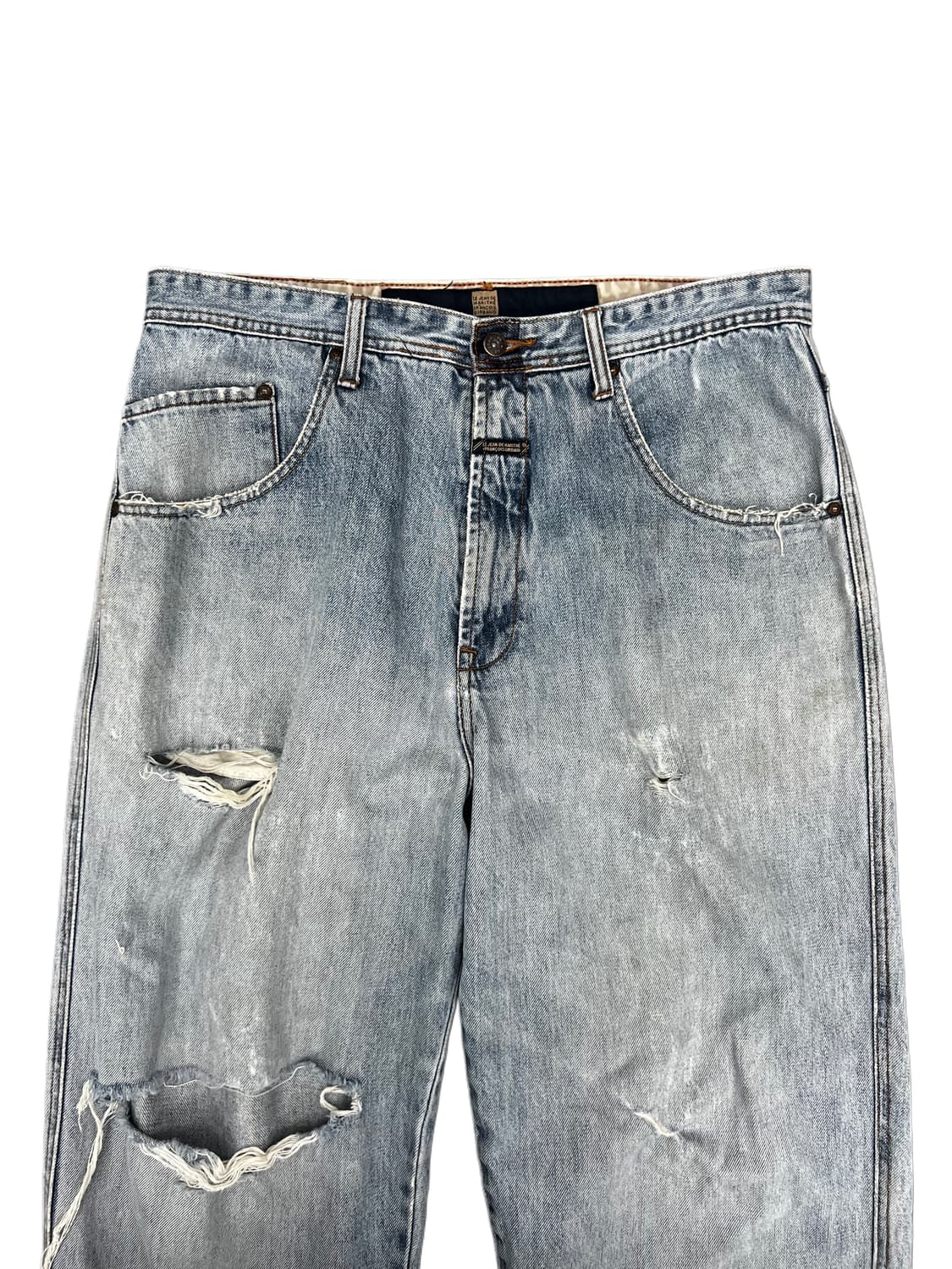 90s) girbaud damaged denim pants 상품이미지3