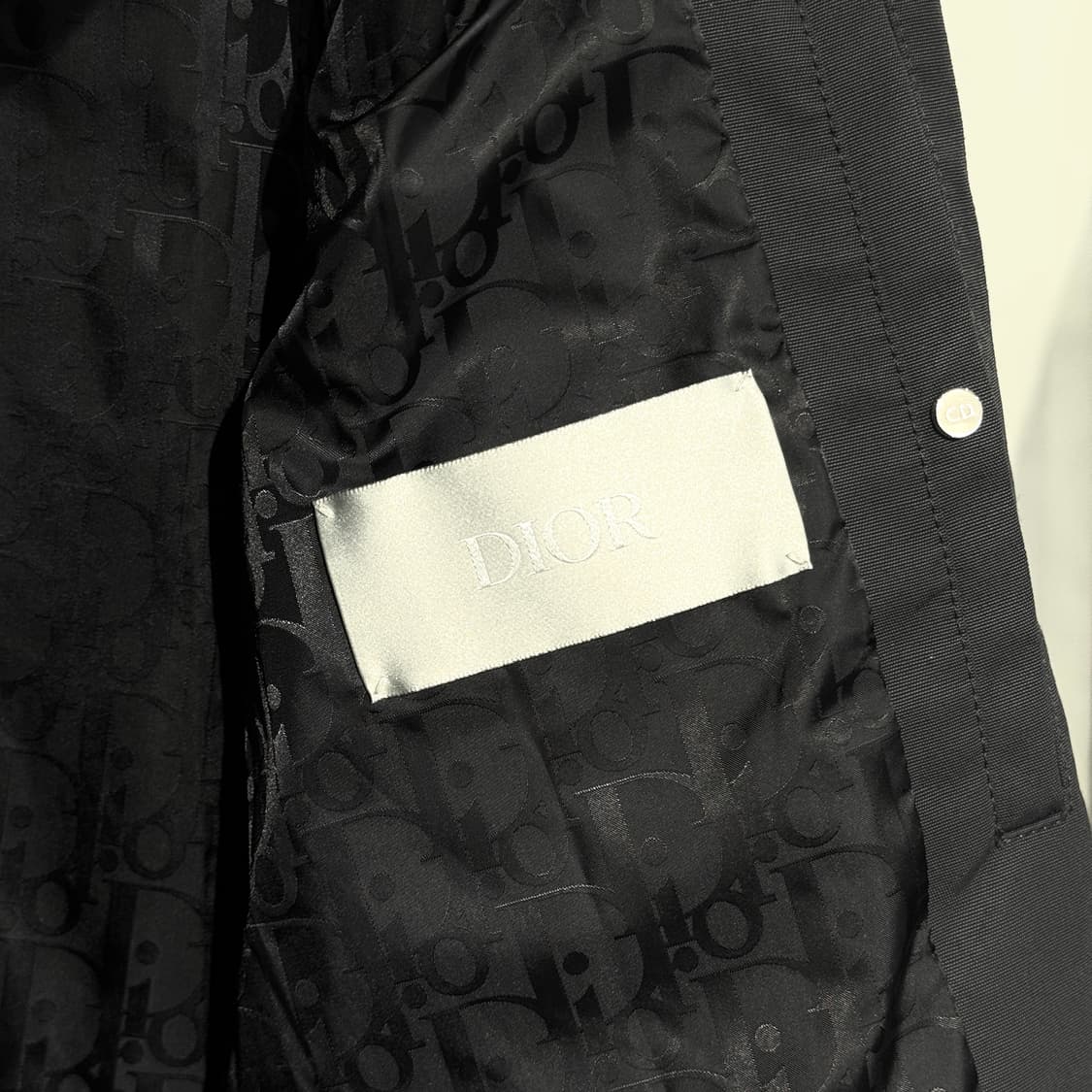 [새상품급/48] 디올 오블리크 자카드 탈착식 카라 테크니컬 롱 코트 상품이미지8