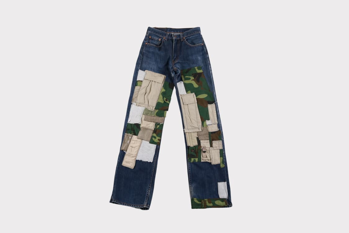 [27~28인치] 리바이스 리메이크 패치워크 데님팬츠 상품이미지1