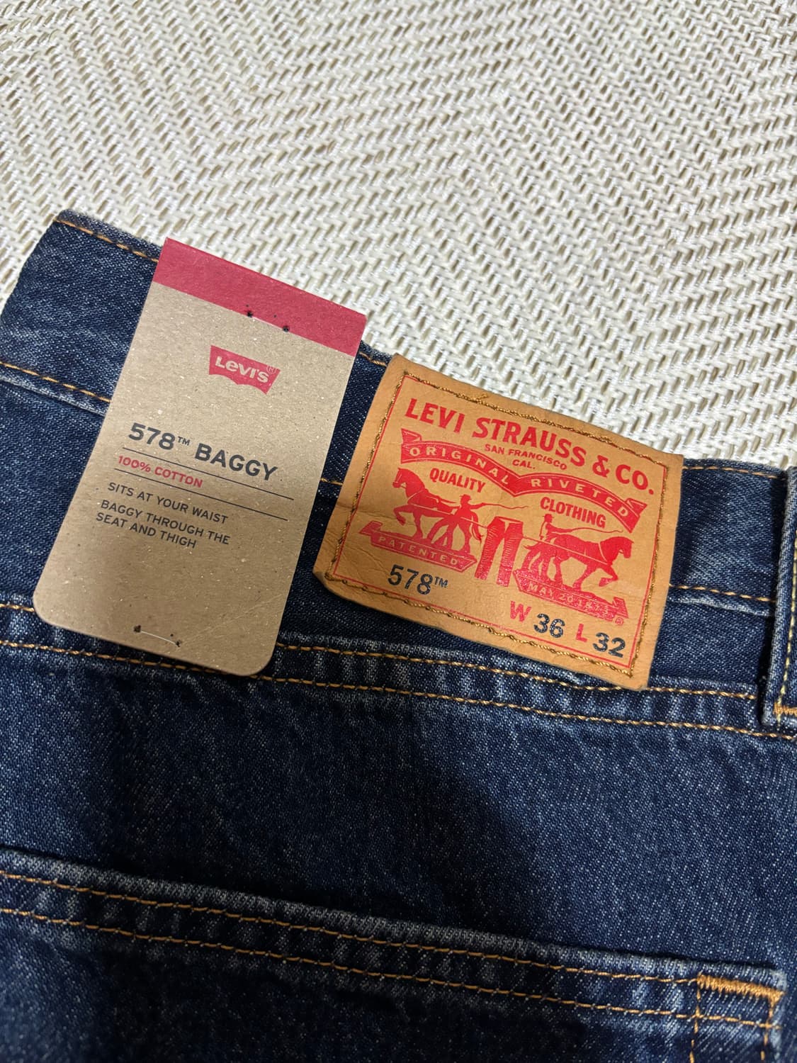 (36x32)리바이스 578 배기 루즈핏 데님 진 상품이미지2