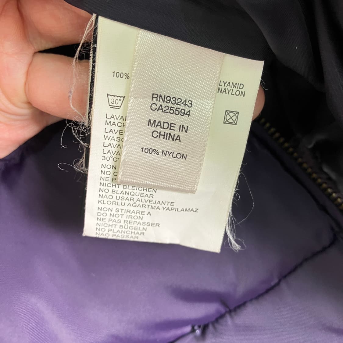 디젤 퍼플 덕다운 패딩 점퍼 S 상품이미지7