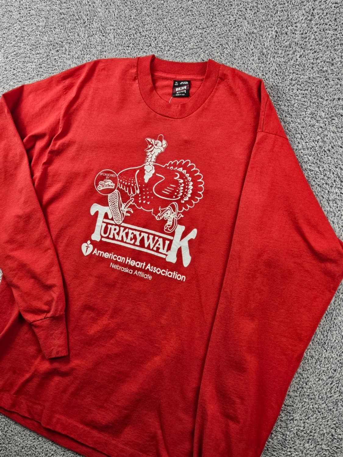 80~90's USA 프룻오브더룸 싱글스티치 롱슬리브 (XL)/11120 상품이미지4