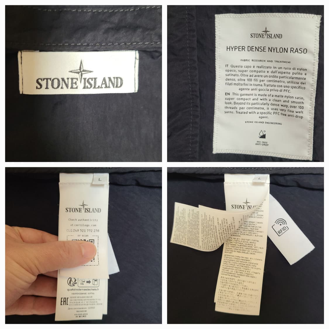 (L) 스톤아일랜드 하이퍼 덴스 라소 후드 자켓 점퍼 상품이미지10