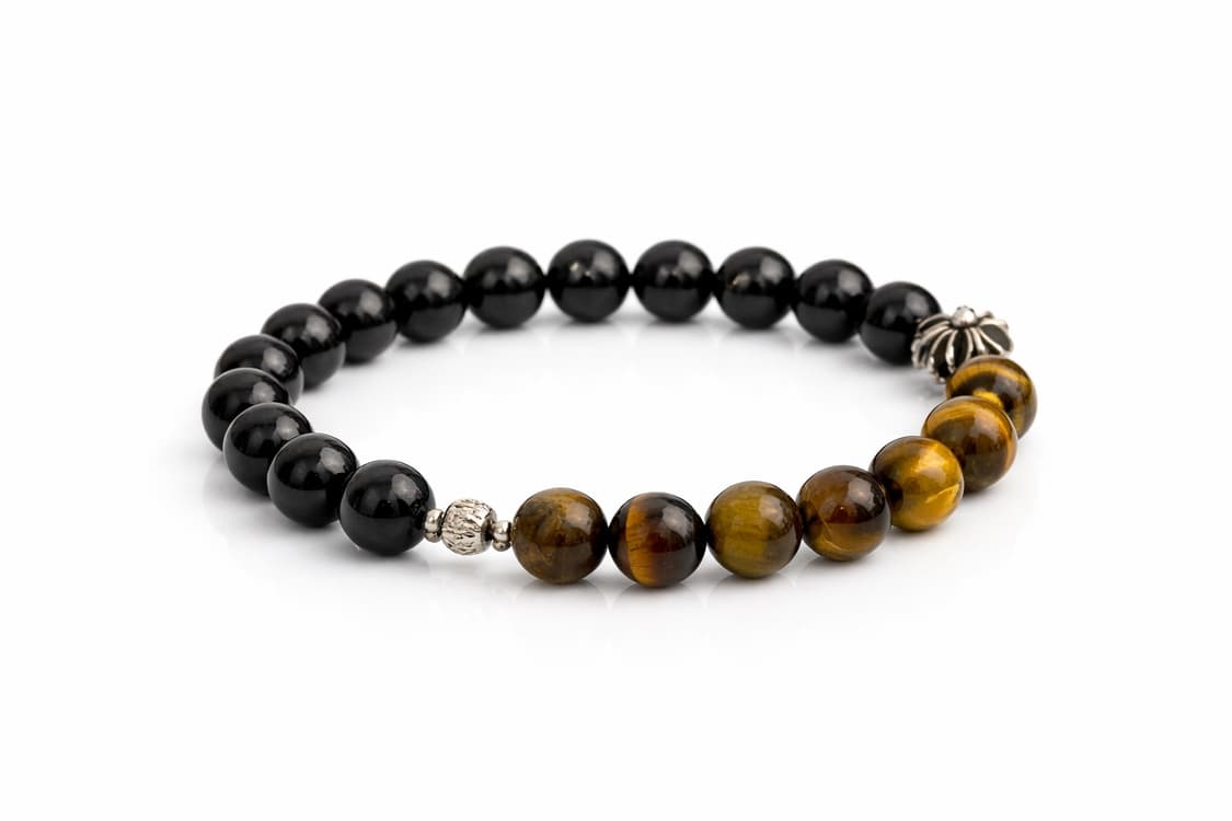 (핸드메이드) 천연석 오닉스 호안석 십자가 원석팔찌 상품이미지2