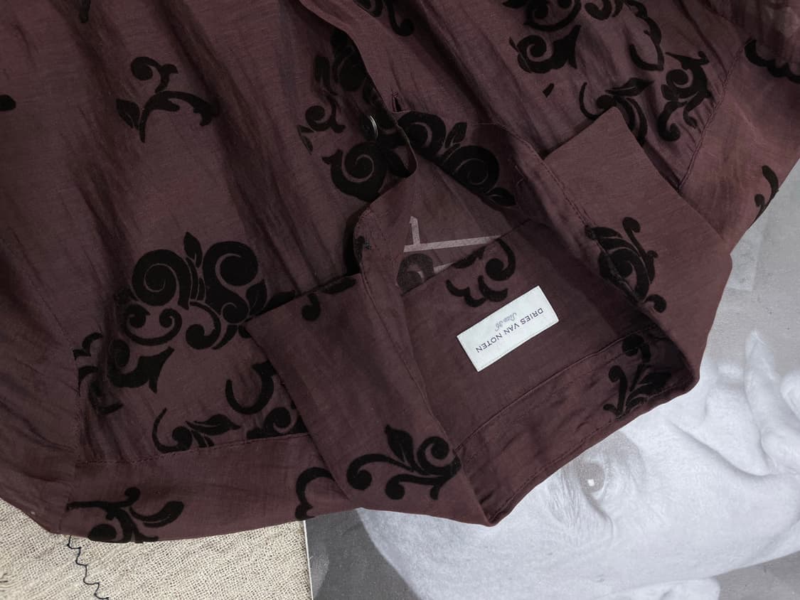 드리스반 노튼/딥버건디 실크혼방 셔츠(55) 상품이미지3