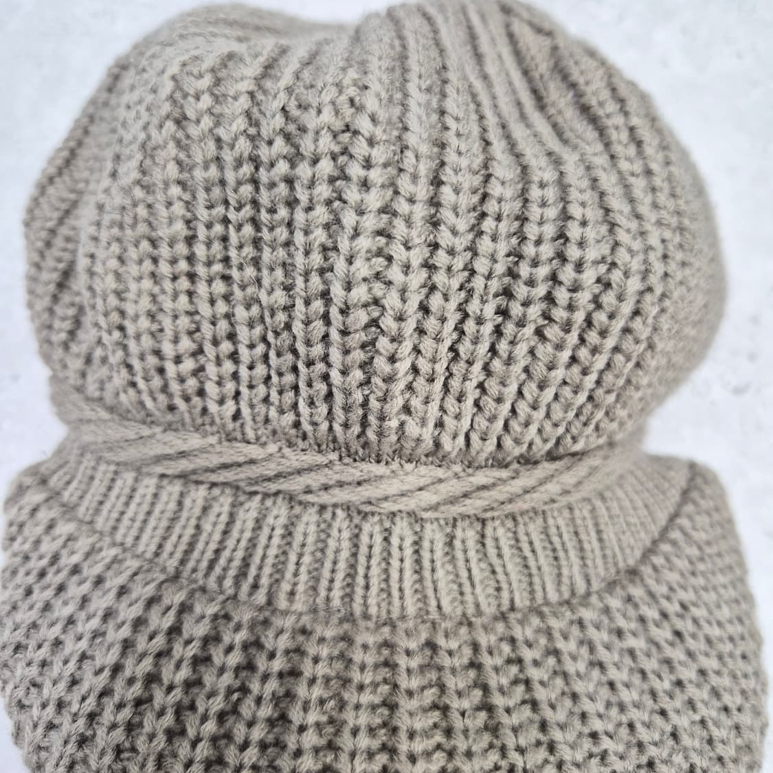 베이지 니트 캡 챙모자 상품이미지4