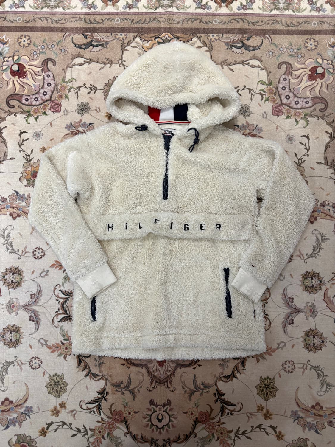 타미힐피거 딱붙 양털 반집업 후리스 상품이미지1