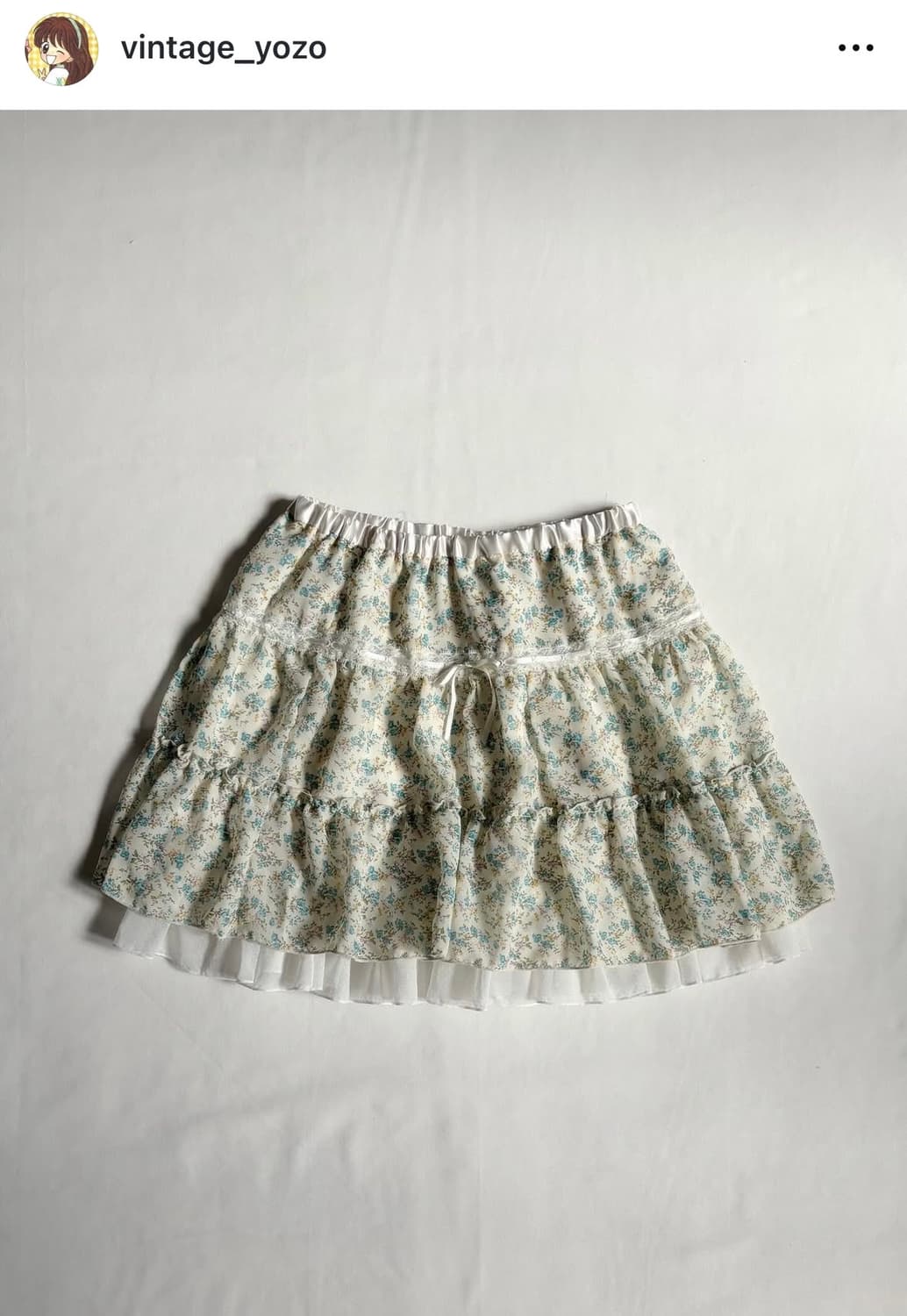 요조 빈티지 모리걸 잔꽃 도트 캉캉 숏스커트 상품이미지1