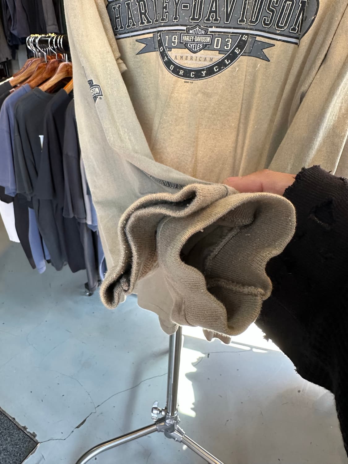 할리데이비슨 페이드 프린팅 롱슬리브 티셔츠 2007 made in usa 상품이미지8