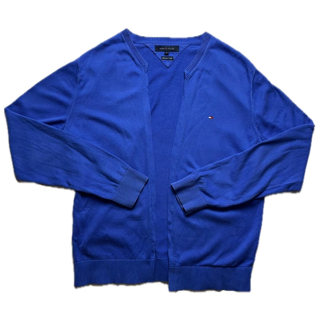 타미 힐피거 코발트 블루 니트 가디건 중고 구제 빈티지 상품이미지1