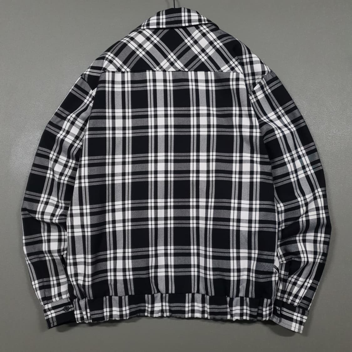 실측 XL 위캔더스 리버서블 양면 체크 플레이드 블루종 자켓 WKNDRS 상품이미지9