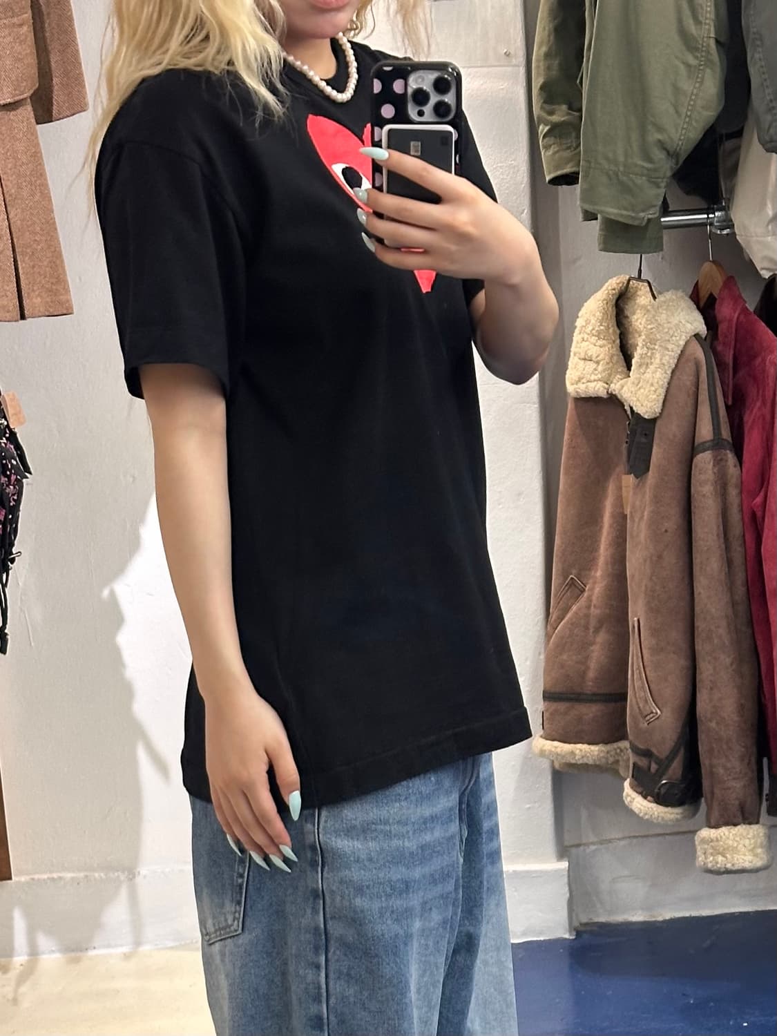 꼼데가르송 play 빅하트 반팔티 상품이미지2
