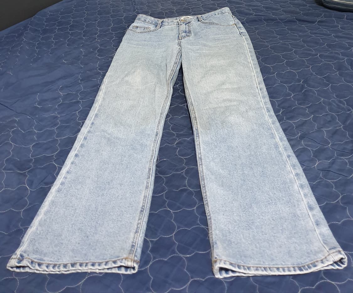 헤이빌리 세미와이드 워싱 데님팬츠 연청 (30) 상품이미지1