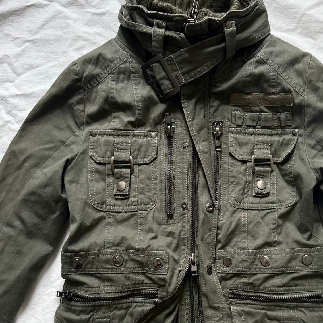 고스트오브할렘 투카라 하이넥 2way 스터드 버클 자켓 y2k 펑크 상품이미지6