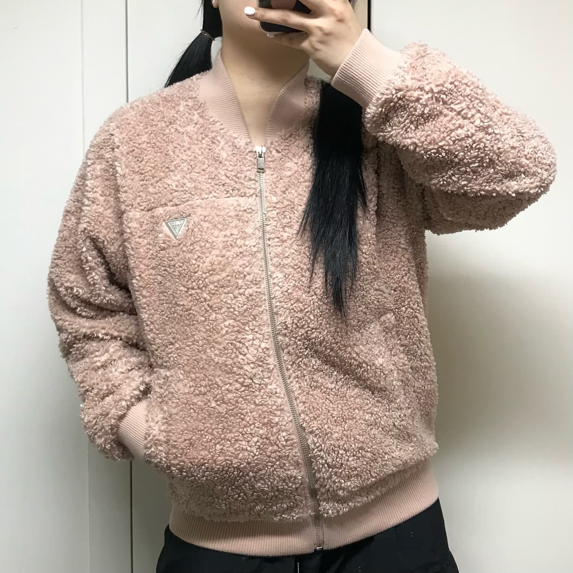 게스 뽀글이 플리스 점퍼 S 상품이미지1