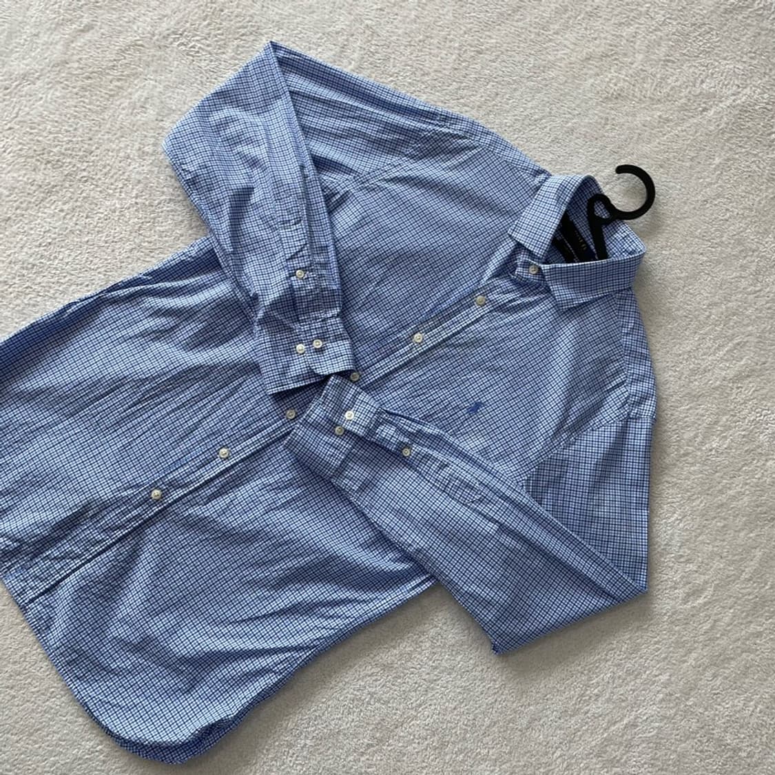 M 폴로 남성 슬림핏 체크셔츠  상품이미지3