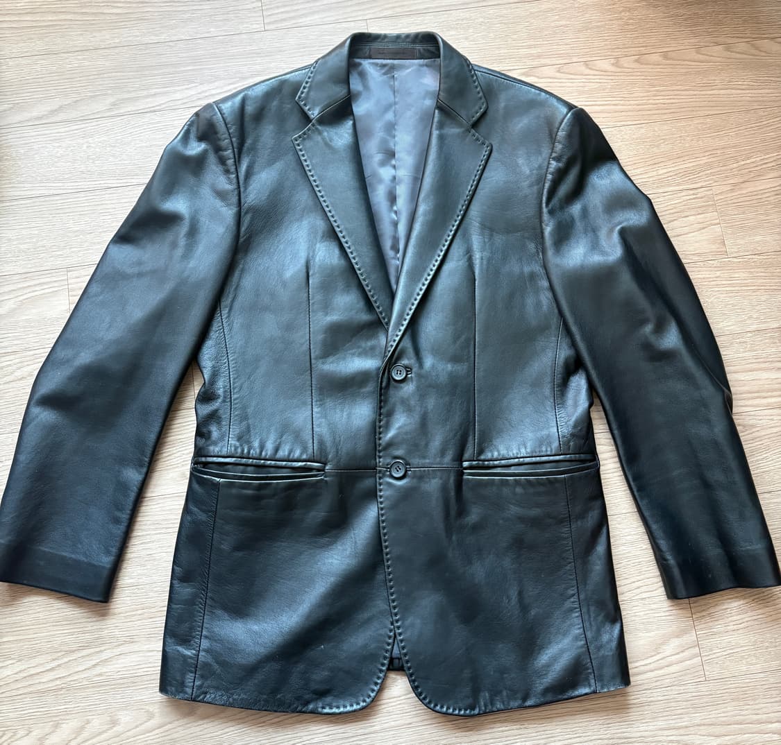 빈티지 블랙 가죽 자켓 블레이저 상품이미지1