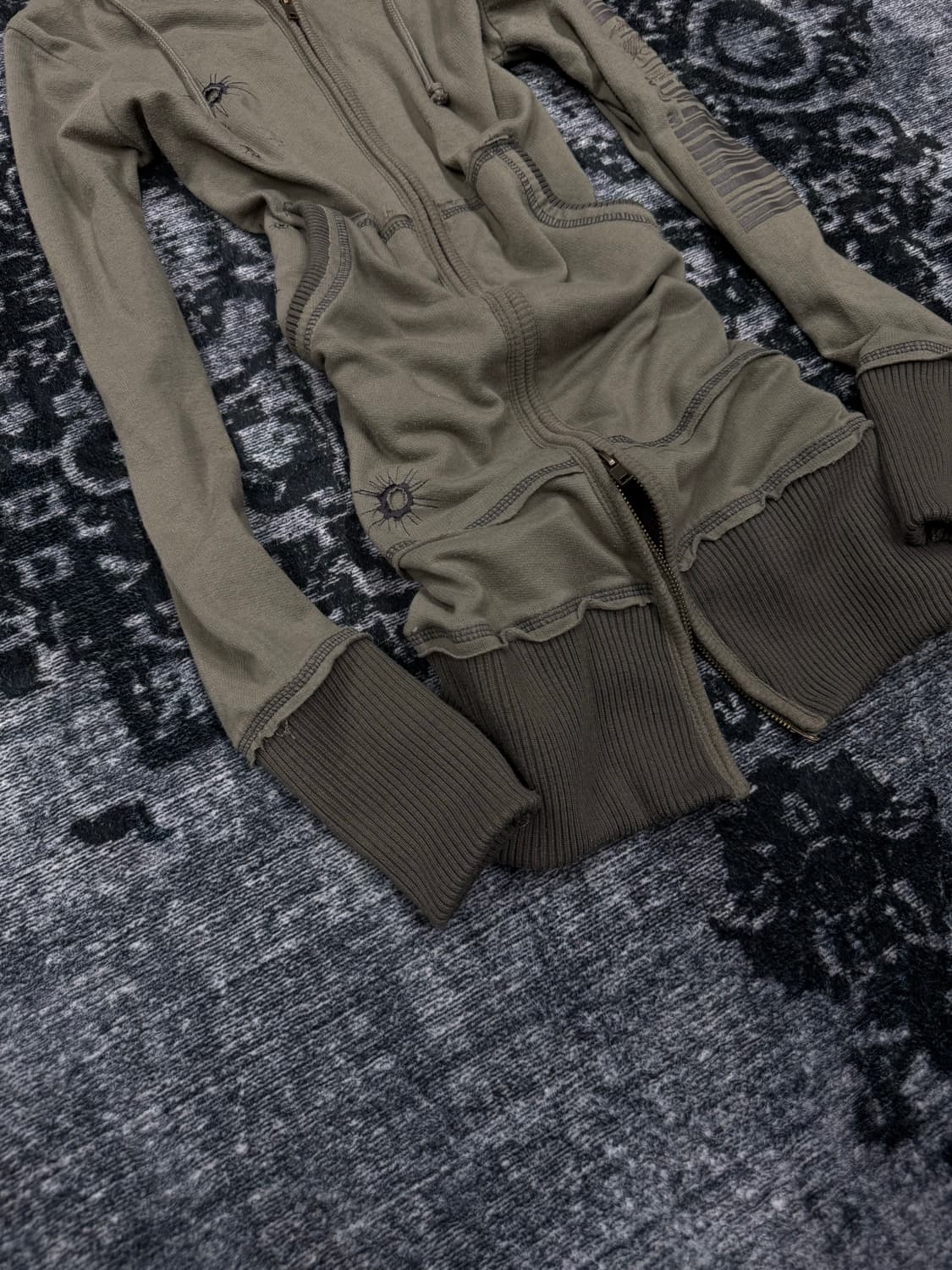 Cook jeans 00s y2k khaki grunge hoodie 상품이미지4