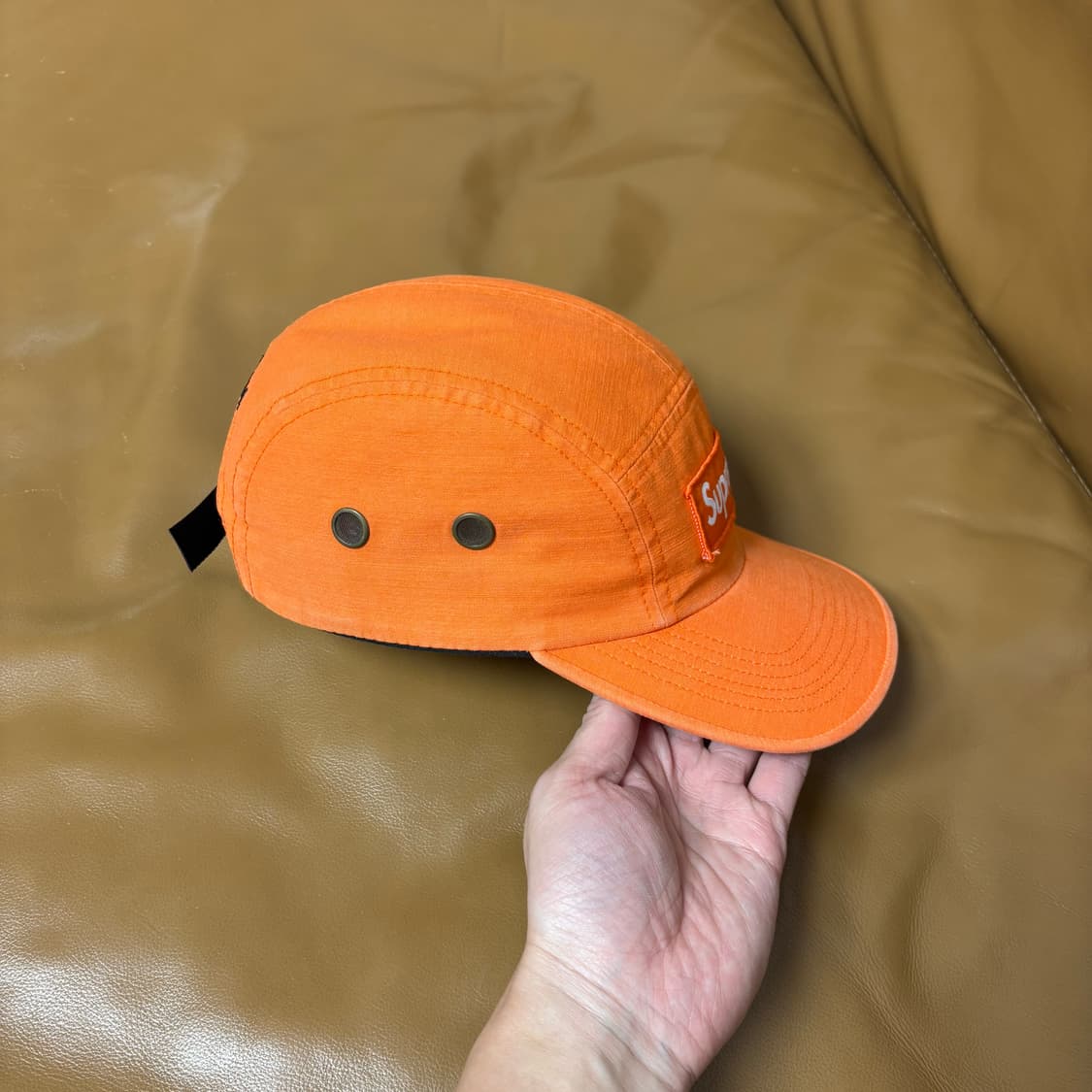 슈프림 캠프캡 모자 박스로고 24ss 밀리터리 오렌지 상품이미지4