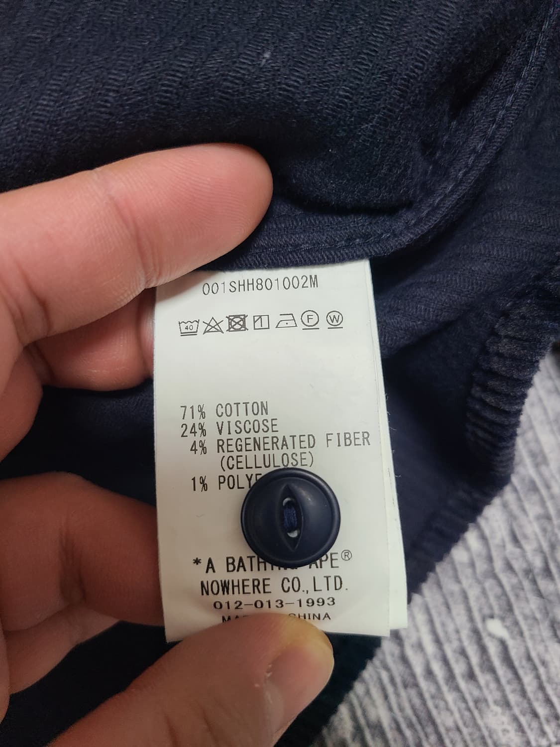 [2XL]베이프 솔리드카모 코듀로이 워크 셔츠  상품이미지4