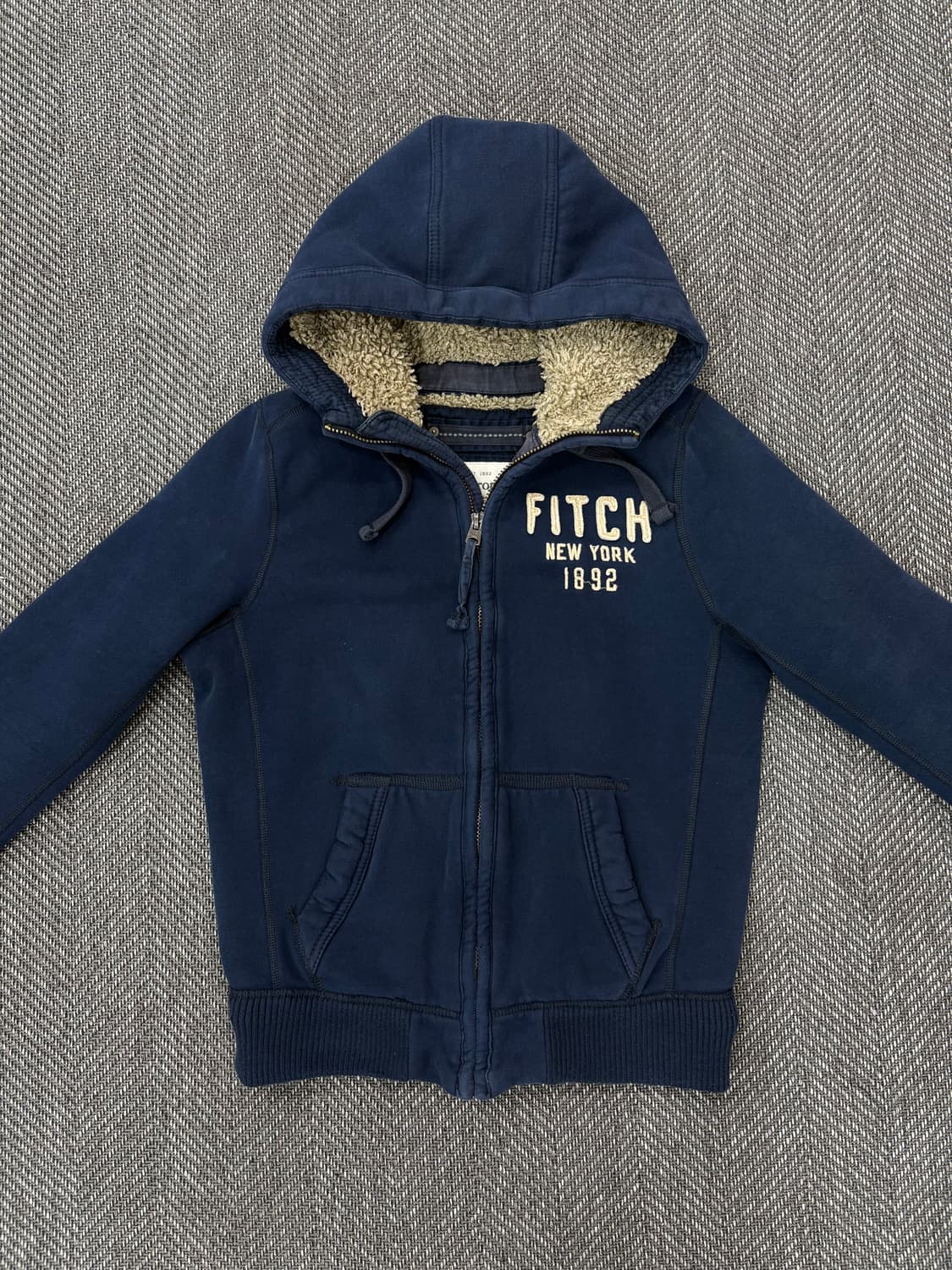 아베크롬비 양털 후드집업 네이비m 상품이미지2