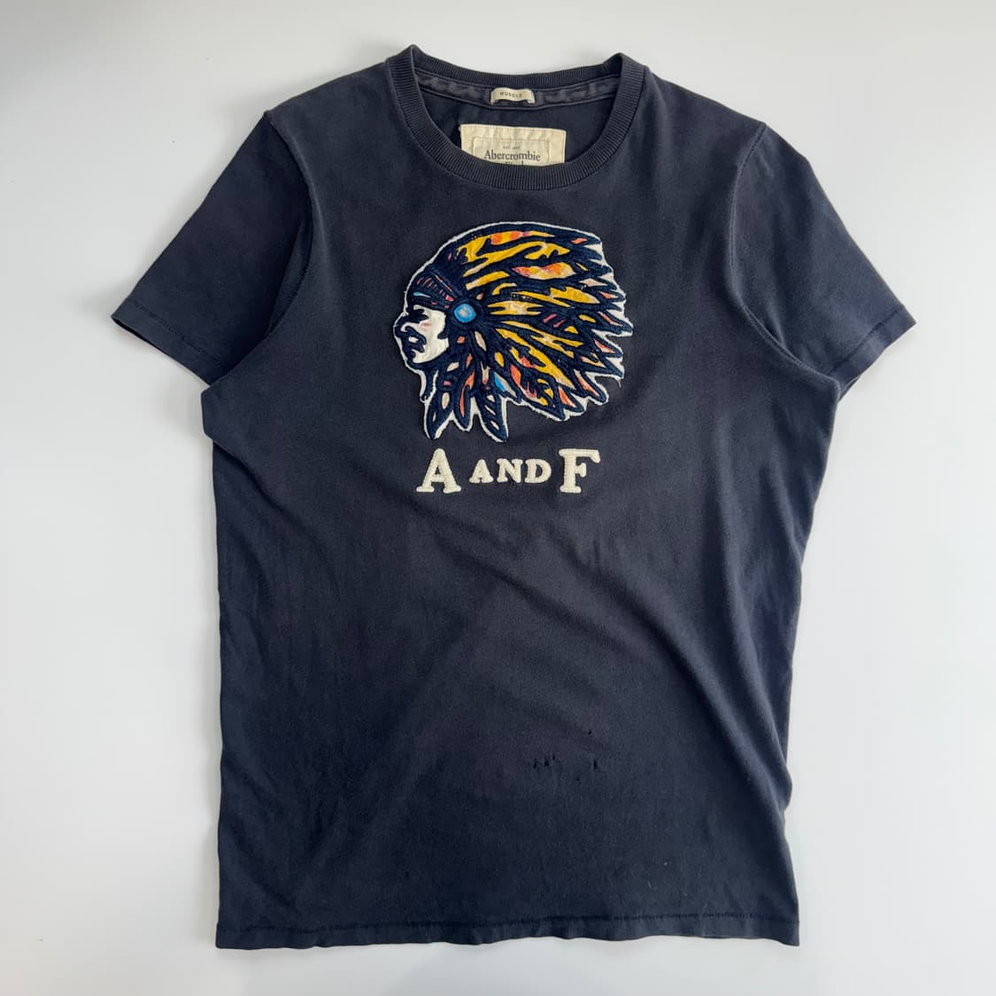 Abercrombie 아베크롬비 인디언 네이비 반팔 상품이미지3