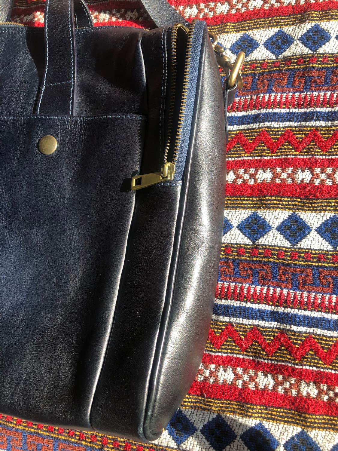 이탈리아 빈티지 네이비 브리프케이스 상품이미지6