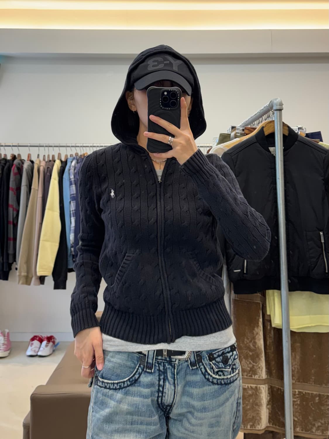 폴로 랄프로렌 케이블 니트 후드집업 상품이미지6